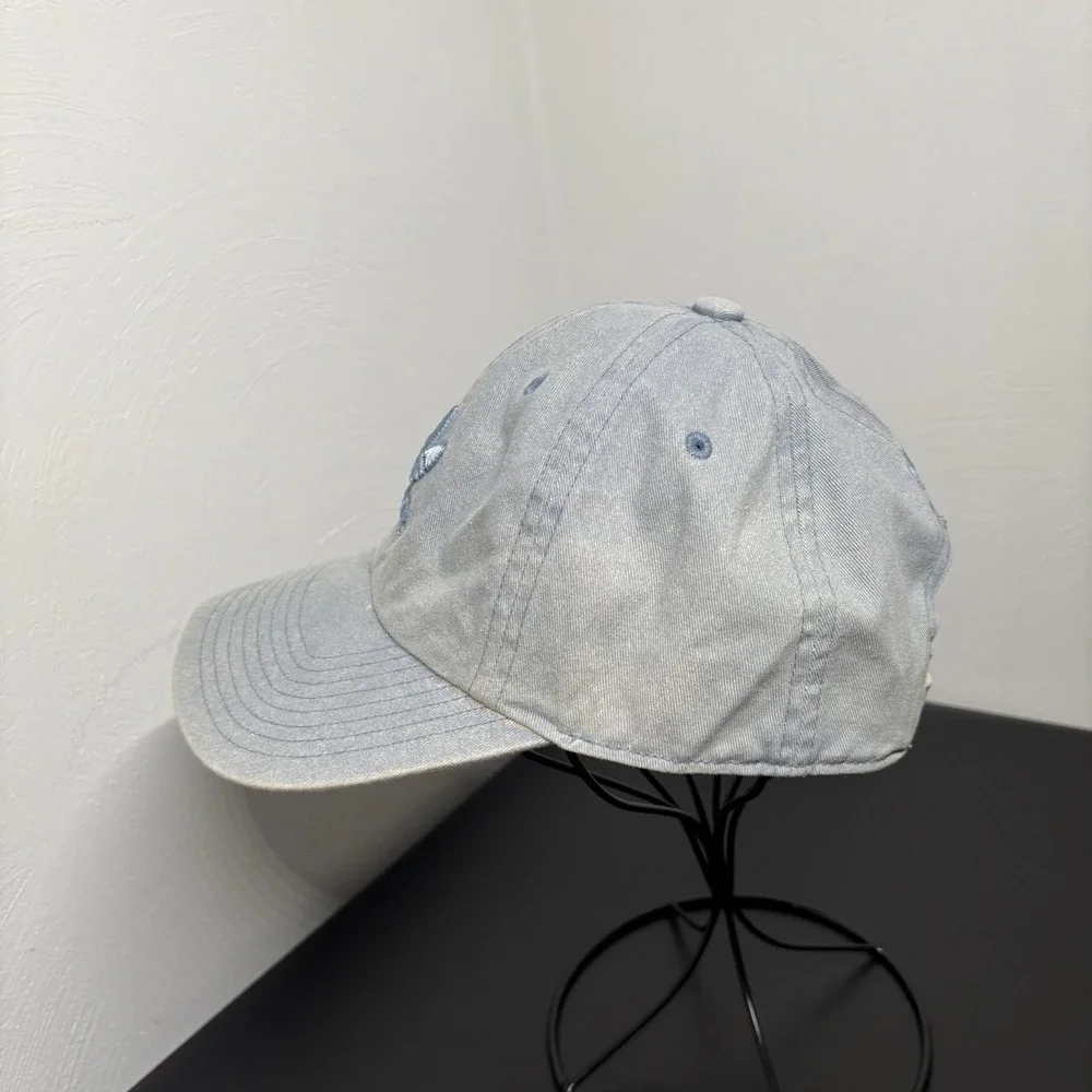 Adidas Hat Cap Unisex‎ Denim Strapback Athletic Blue 90s DAD Sportswear Academia